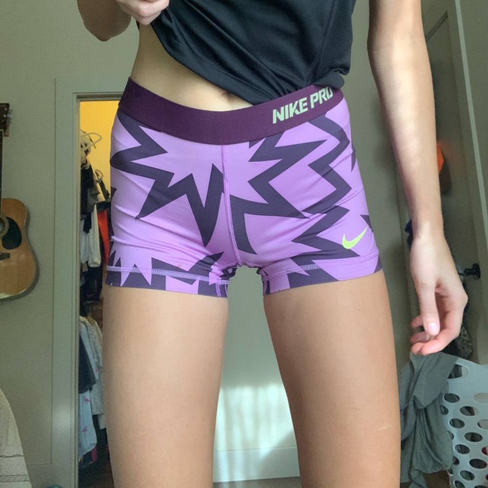 3 for $18 - NIKE Fun Purple Print Biker Shorts S